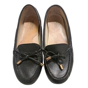 Michael Kors Black Leather Driving Loafer Womens Size 7